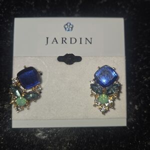 Jardin Blue and Green Gemstone Earrings
